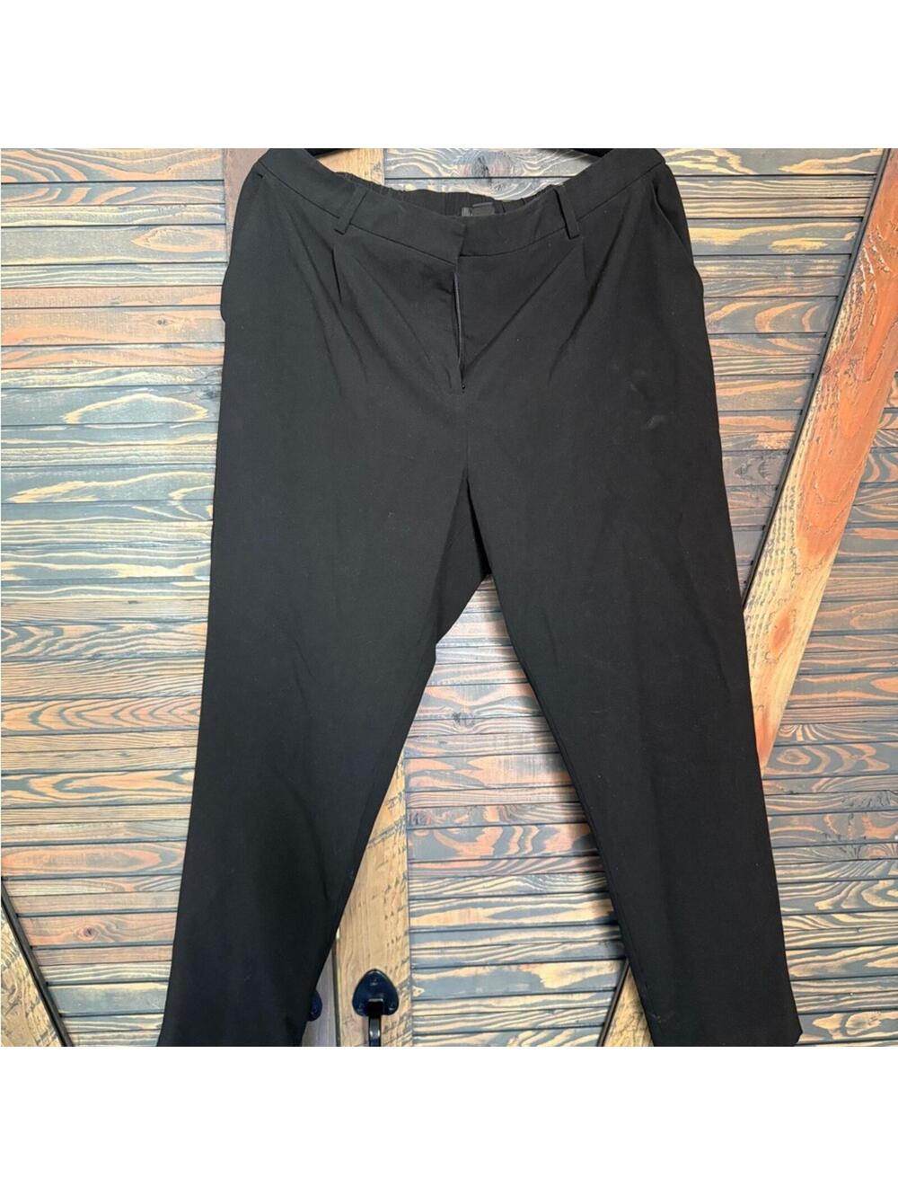 Classic Pleated Black Trousers